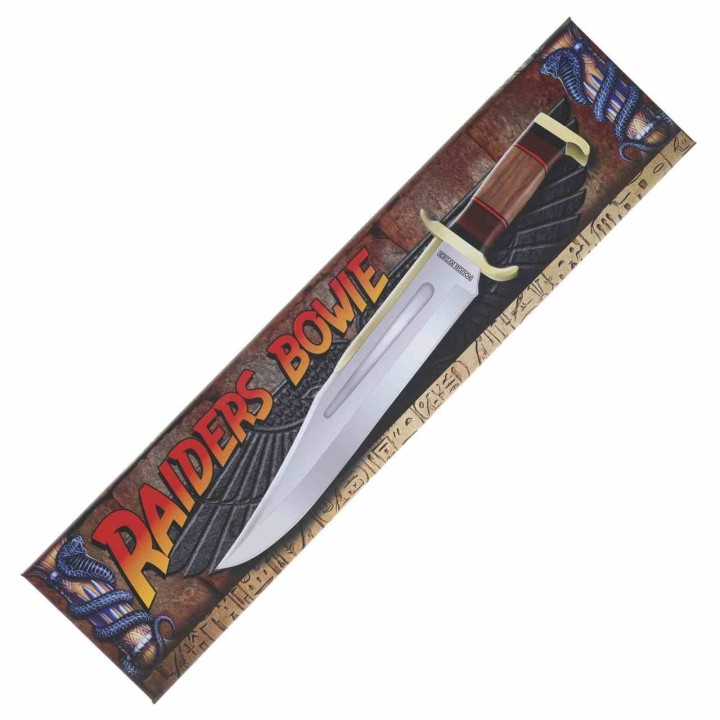 Couteau Rough Ryder Raider's Bowie Lame Acier Inox Manche Bois Etui Nylon RR2523 - Livraison Gratuite