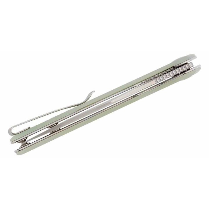 Couteau Sencut GlideStrike Jade Lame Acier 9Cr18MoV Clip Point Manche G10 IKBS Linerlock Clip S230182 - Livraison Gratuite
