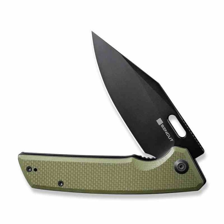 Couteau Sencut GlideStrike OD Green Lame Acier 9Cr18MoV Clip Point Manche G10 IKBS Linerlock Clip S230183 - Livraison Gratuite