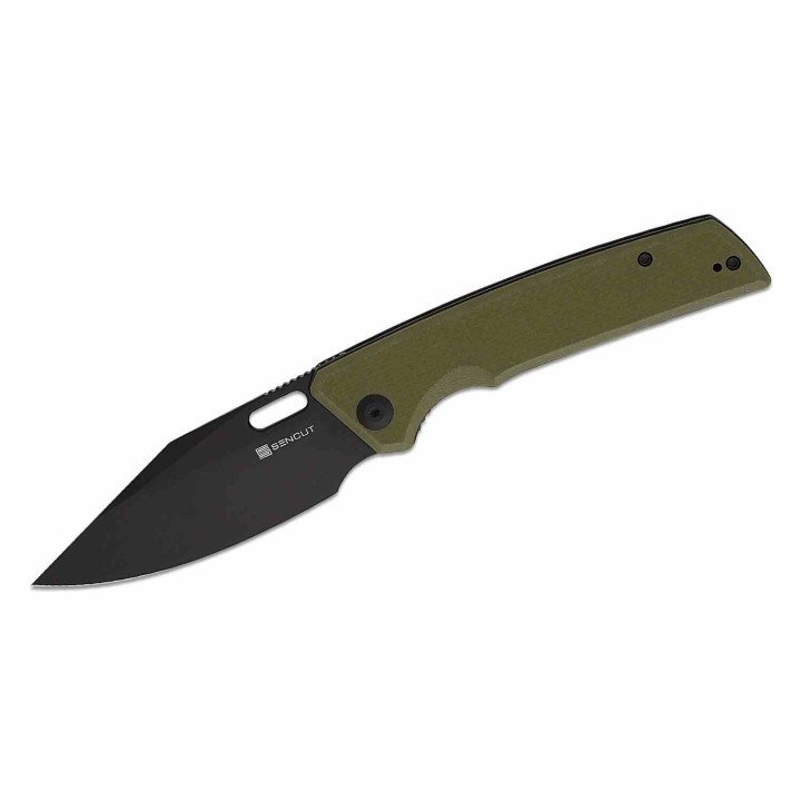 Couteau Sencut GlideStrike OD Green Lame Acier 9Cr18MoV Clip Point Manche G10 IKBS Linerlock Clip S230183 - Livraison Gratuite