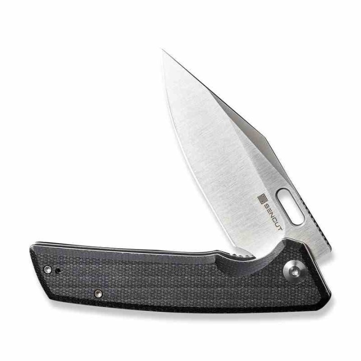 Couteau Sencut GlideStrike Black Lame Acier 9Cr18MoV Clip Point Manche Micarta IKBS Linerlock Clip S230184 - Livraison Gratuite
