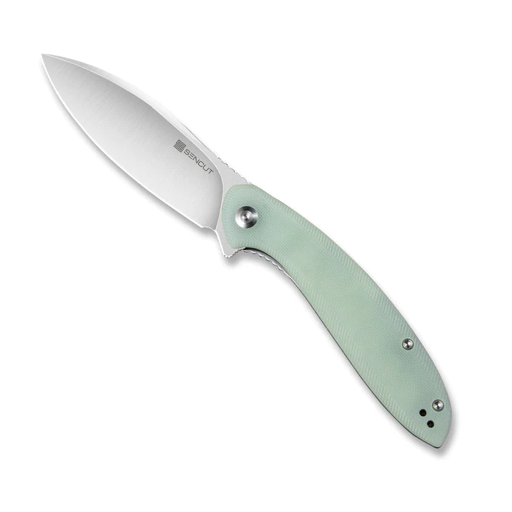 Couteau SENCUT San Angelo Jade Manche G10 Lame Acier 9Cr18MoV IKBS S210032 - Livraison Gratuite