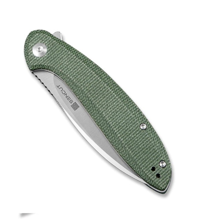Couteau SENCUT San Angelo Green Manche Micarta Lame Acier 9Cr18MoV IKBS S210033 - Livraison Gratuite
