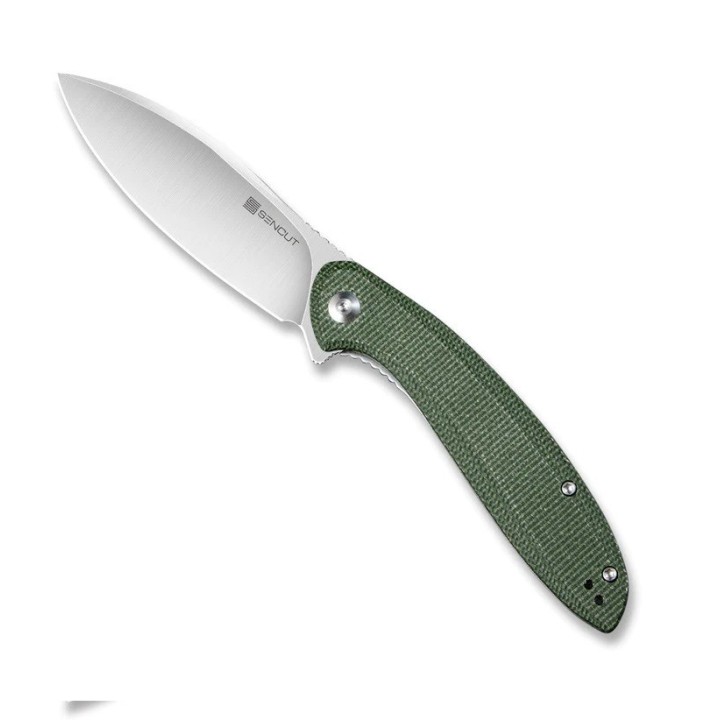 Couteau SENCUT San Angelo Green Manche Micarta Lame Acier 9Cr18MoV IKBS S210033 - Livraison Gratuite