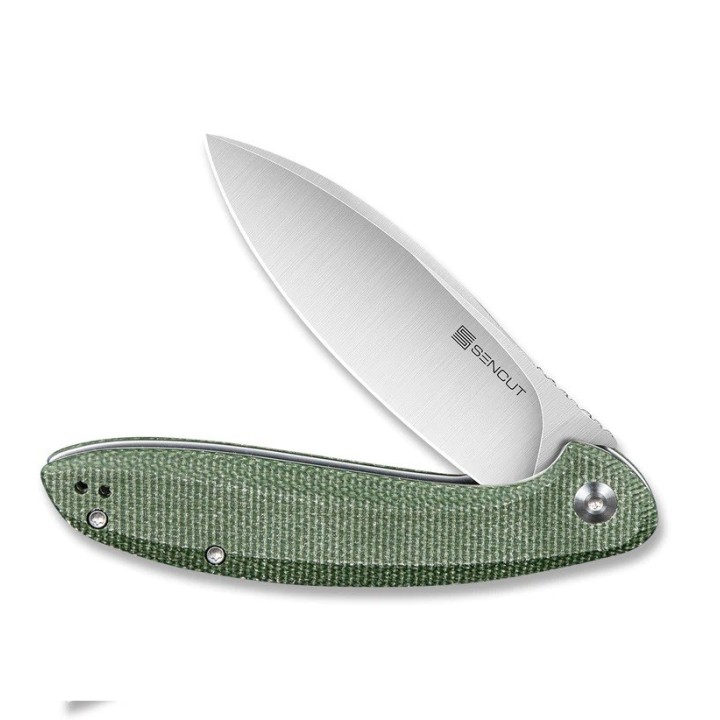 Couteau SENCUT San Angelo Green Manche Micarta Lame Acier 9Cr18MoV IKBS S210033 - Livraison Gratuite