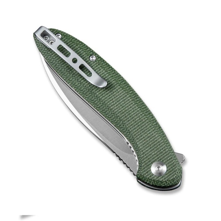 Couteau SENCUT San Angelo Green Manche Micarta Lame Acier 9Cr18MoV IKBS S210033 - Livraison Gratuite