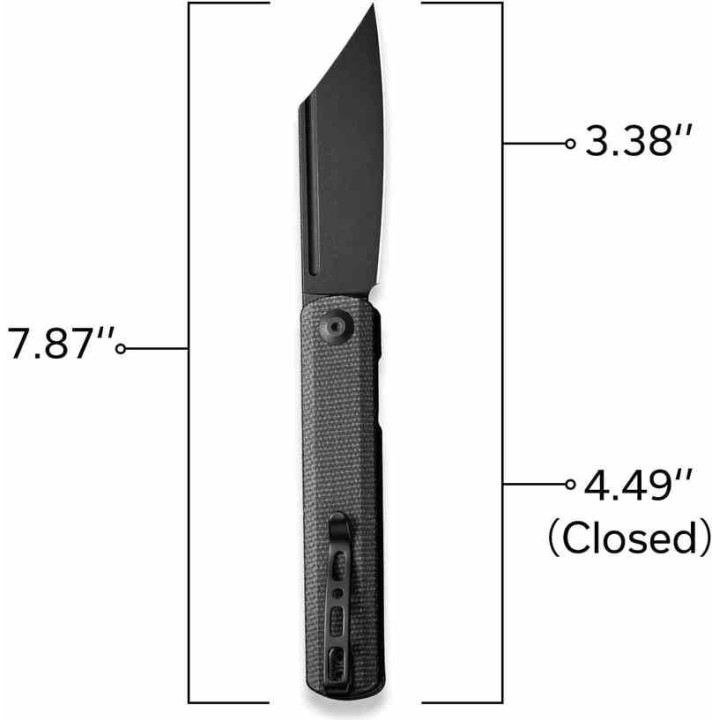 Couteau Sencut Bronte Front Green Manche Micarta Lame Acier 9Cr18MoV IKBS Linerlock Clip SA08F - Livraison Gratuite