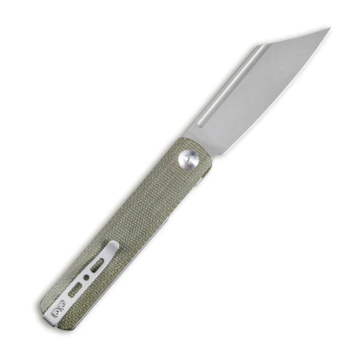 Couteau Sencut Bronte Front Green Manche Micarta Lame Acier 9Cr18MoV Manche IKBS Linerlock Clip SA08B - Livraison Gratuite