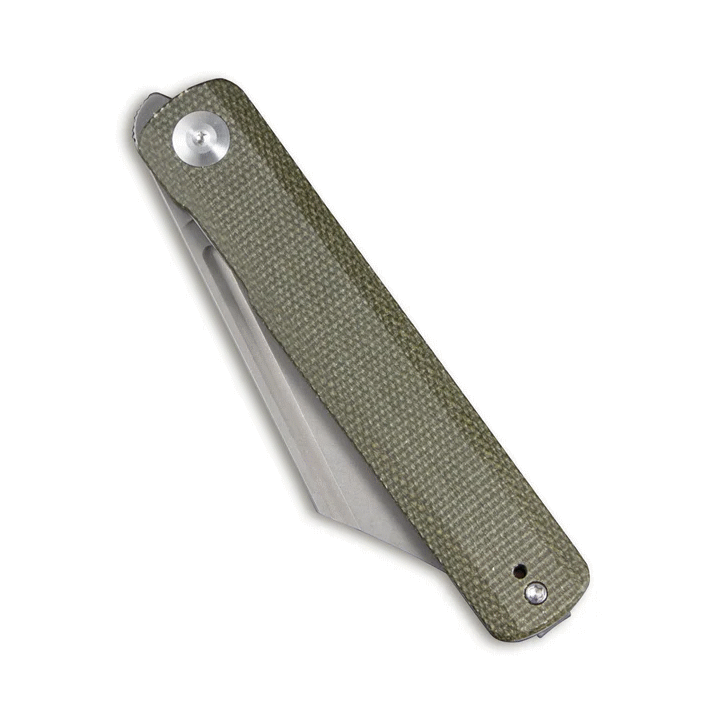 Couteau Sencut Bronte Front Green Manche Micarta Lame Acier 9Cr18MoV Manche IKBS Linerlock Clip SA08B - Livraison Gratuite