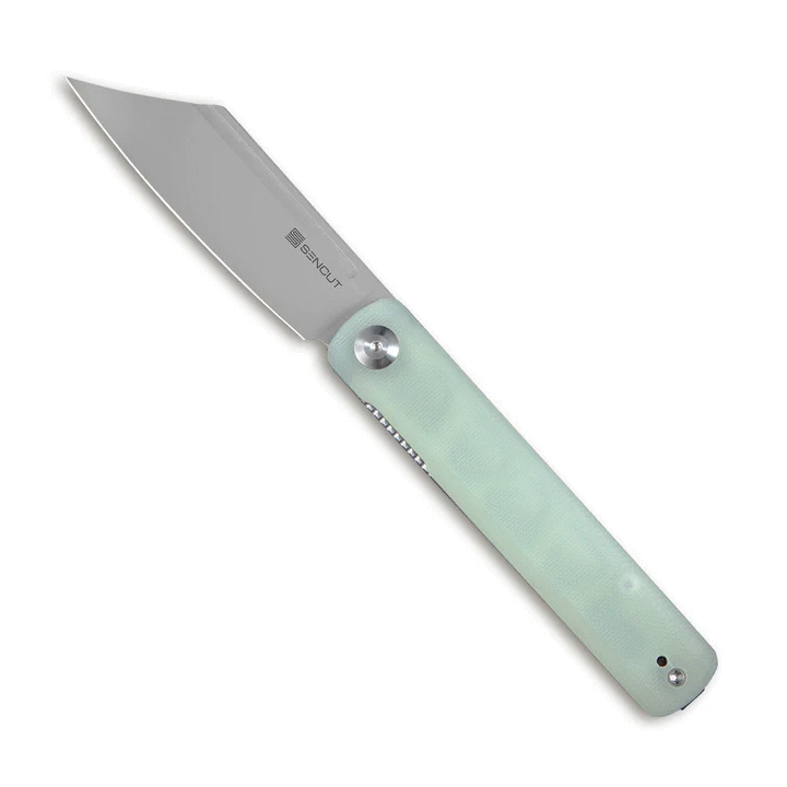 Couteau Sencut Bronte Front Jade Manche G10 Lame Acier 9Cr18MoV IKBS Linerlock Clip SA08C - Livraison Gratuite