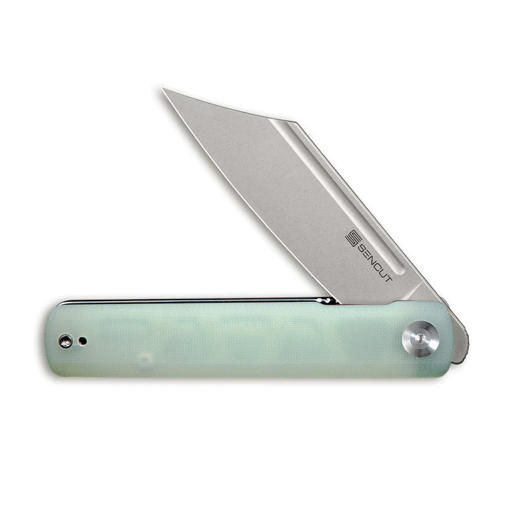 Couteau Sencut Bronte Front Jade Manche G10 Lame Acier 9Cr18MoV IKBS Linerlock Clip SA08C - Livraison Gratuite
