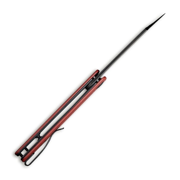 Couteau Sencut Bronte Front Burgundy Manche G10 Lame Acier 9Cr18MoV IKBS Linerlock Clip SA08D - Livraison Gratuite