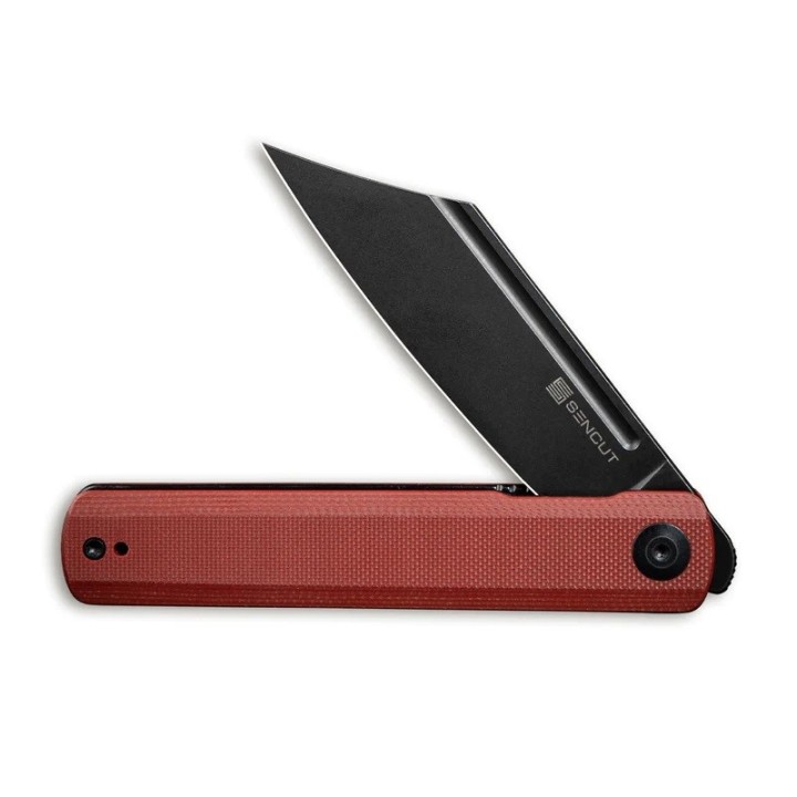Couteau Sencut Bronte Front Burgundy Manche G10 Lame Acier 9Cr18MoV IKBS Linerlock Clip SA08D - Livraison Gratuite