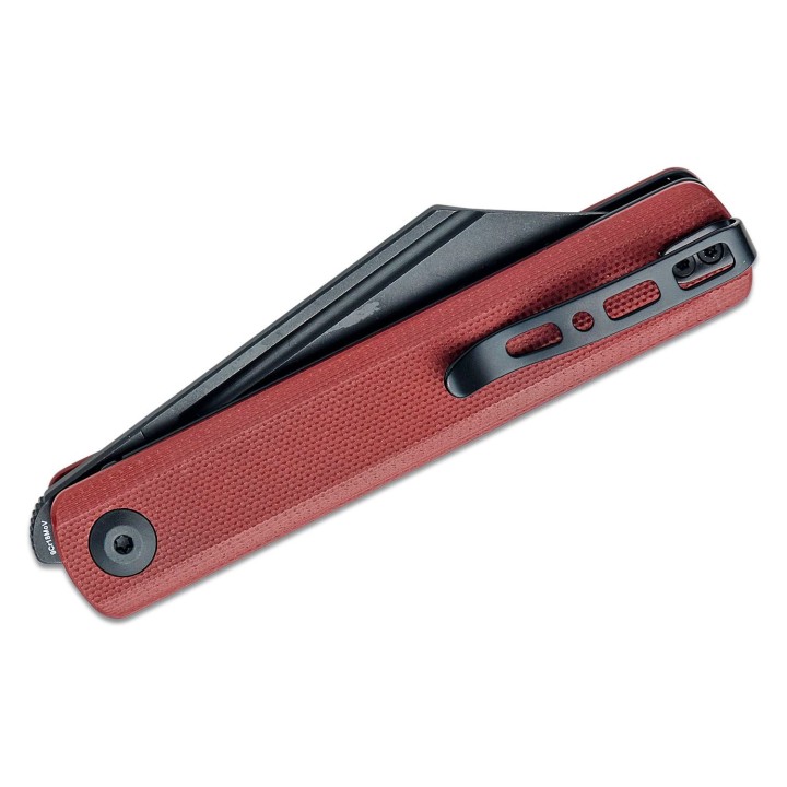 Couteau Sencut Bronte Front Burgundy Manche G10 Lame Acier 9Cr18MoV IKBS Linerlock Clip SA08D - Livraison Gratuite