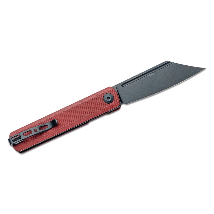 Couteau Sencut Bronte Front Burgundy Manche G10 Lame Acier 9Cr18MoV IKBS Linerlock Clip SA08D - Livraison Gratuite