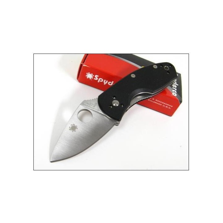 Couteau SPYDERCO AMBITIOUS Black G-10 Plain SC148GP