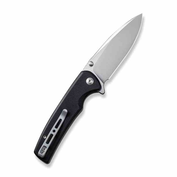 Couteau SENCUT Sachse Black Button Lock Manche G10 Lame Acier 9Cr18MoV IKBS Clip S210075 - Livraison Gratuite
