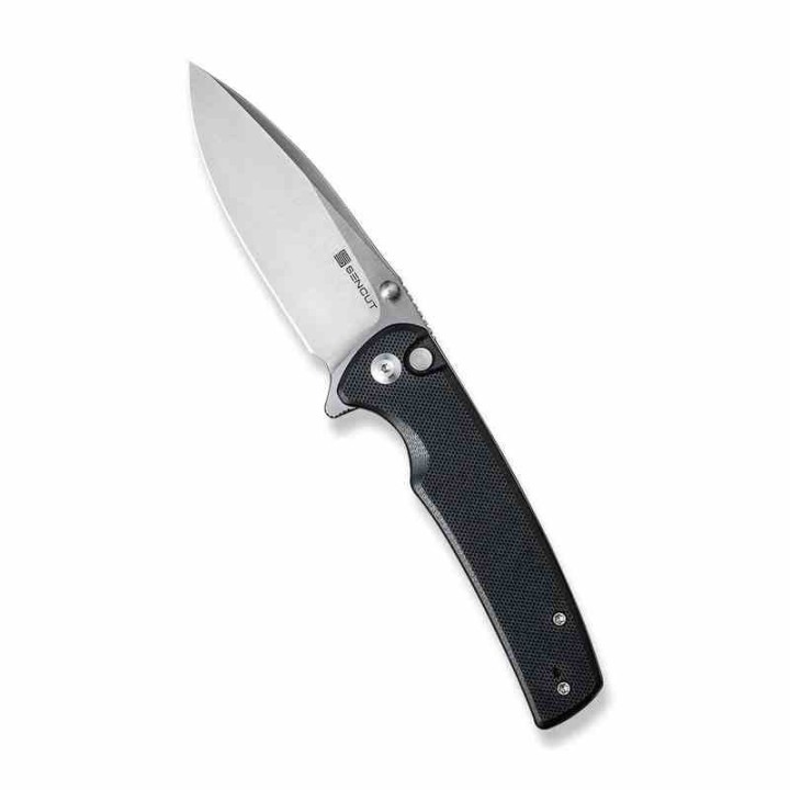 Couteau SENCUT Sachse Black Button Lock Manche G10 Lame Acier 9Cr18MoV IKBS Clip S210075 - Livraison Gratuite