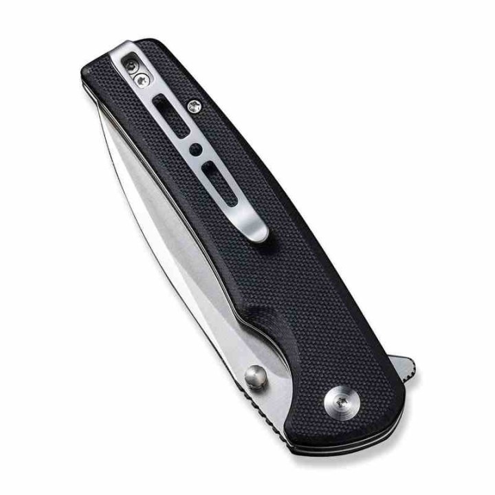 Couteau SENCUT Sachse Black Button Lock Manche G10 Lame Acier 9Cr18MoV IKBS Clip S210075 - Livraison Gratuite