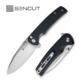 Couteau SENCUT Sachse Black Button Lock Manche G10 Lame Acier 9Cr18MoV IKBS Clip S210075 - Livraison Gratuite