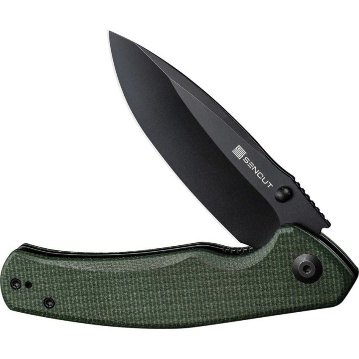Couteau SENCUT Slashkin Green Manche Micarta Lame Acier D2 IKBS Linerlock Clip S200663 - Livraison Gratuite