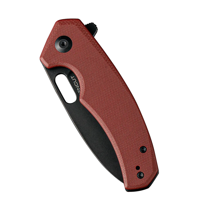 Couteau SENCUT Acumen Burgundy Manche G10 Lame Black Acier 9Cr18MoV IKBS Linerlock Clip SA06B - Livraison Gratuite