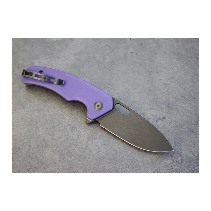 Couteau SENCUT Acumen Purple Manche G10 Lame Black Acier 9Cr18MoV IKBS Linerlock Clip SA06D - Livraison Gratuite
