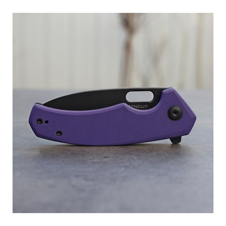 Couteau SENCUT Acumen Purple Manche G10 Lame Black Acier 9Cr18MoV IKBS Linerlock Clip SA06D - Livraison Gratuite