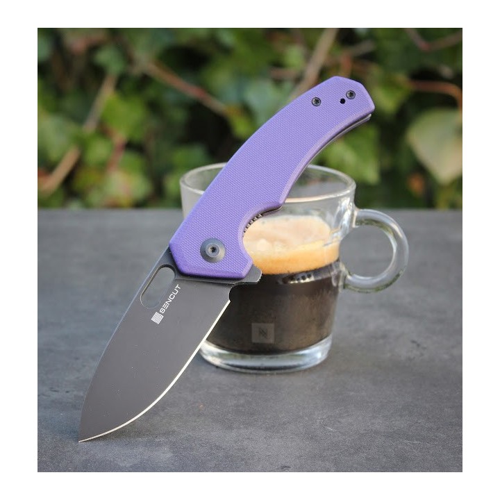 Couteau SENCUT Acumen Purple Manche G10 Lame Black Acier 9Cr18MoV IKBS Linerlock Clip SA06D - Livraison Gratuite