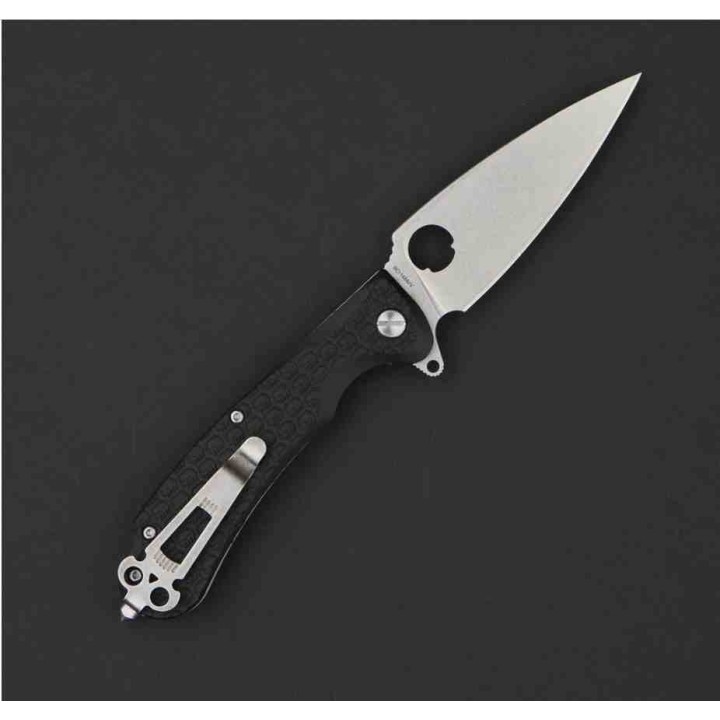 Couteau Daggerr Knives Resident Black Manche FRN Lame Acier 8Cr14MoV Linerlock Clip DGRRSFBKSW - Livraison Gratuite