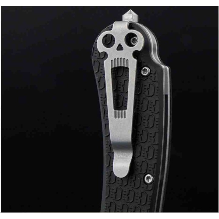 Couteau Daggerr Knives Resident Black Manche FRN Lame Acier 8Cr14MoV Linerlock Clip DGRRSFBKSW - Livraison Gratuite
