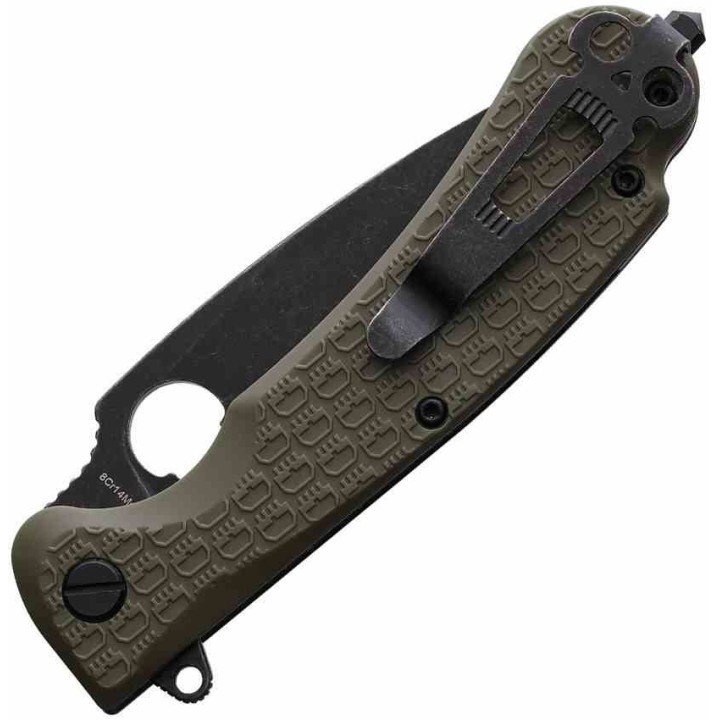 Couteau Daggerr Knives Resident Olive Manche FRN Lame Acier 8Cr14MoV Linerlock Clip DGRRSFOLBW - Livraison Gratuite