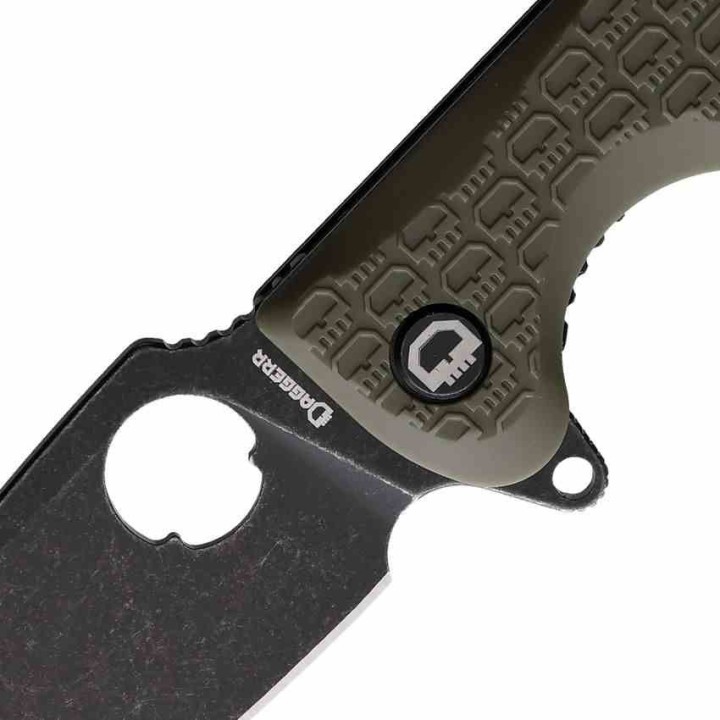 Couteau Daggerr Knives Resident Olive Manche FRN Lame Acier 8Cr14MoV Linerlock Clip DGRRSFOLBW - Livraison Gratuite