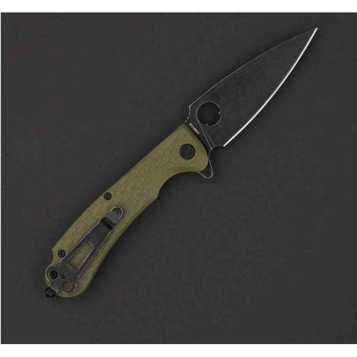 Couteau Daggerr Knives Resident Olive Manche FRN Lame Acier 8Cr14MoV Linerlock Clip DGRRSFOLBW - Livraison Gratuite