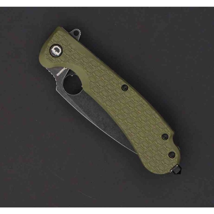 Couteau Daggerr Knives Resident Olive Manche FRN Lame Acier 8Cr14MoV Linerlock Clip DGRRSFOLBW - Livraison Gratuite