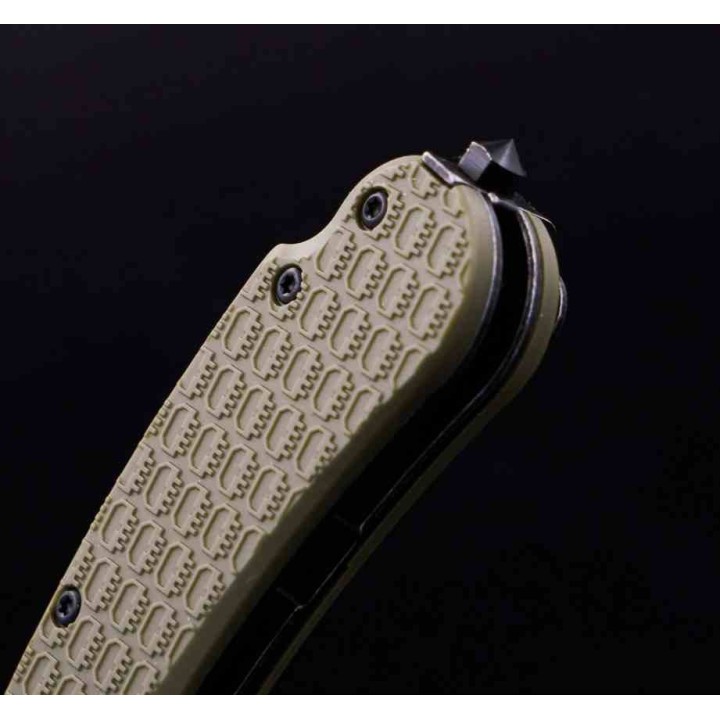 Couteau Daggerr Knives Resident Olive Manche FRN Lame Acier 8Cr14MoV Linerlock Clip DGRRSFOLBW - Livraison Gratuite