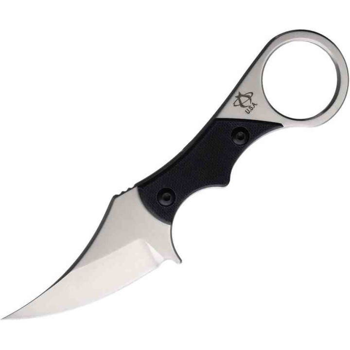 Couteau Mantis Sabot I Karambit 154CM Satin Trailing Point Blade Black G10 Handles Kydex Sheath MAN8301 - Livraison Gratuite