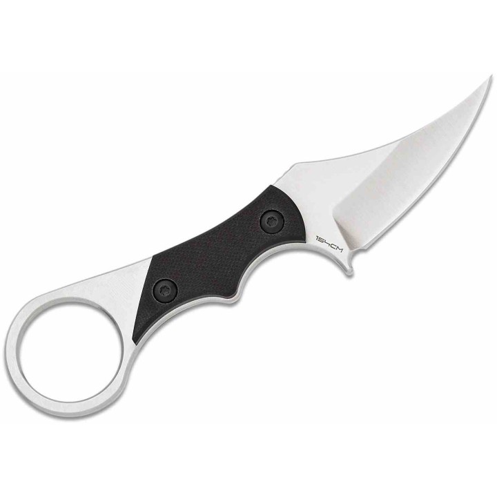 Couteau Mantis Sabot I Karambit 154CM Satin Trailing Point Blade Black G10 Handles Kydex Sheath MAN8301 - Livraison Gratuite