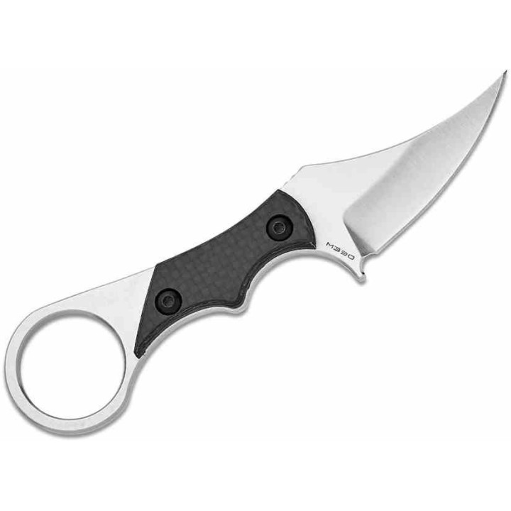 Couteau Mantis Sabot II Karambit Lame Acier M390 Manche Black Carbon Fiber Etui Kydex MAN8325 - Livraison Gratuite