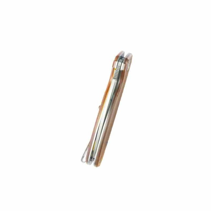 Couteau Kubey Tityus Ultem Lame Acier D2 Bead Blast Manche Yellow IKBS Linerlock Clip KUB322L - Livraison Gratuite