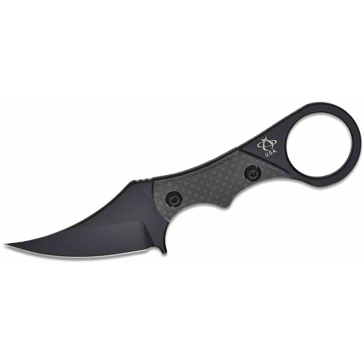 Couteau Mantis Sabot II Karambit Lame Acier M390 Manche Black Carbon Fiber Etui Kydex MAN8318 - Livraison Gratuite