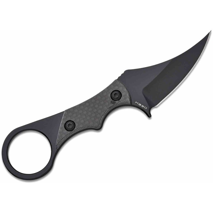 Couteau Mantis Sabot II Karambit Lame Acier M390 Manche Black Carbon Fiber Etui Kydex MAN8318 - Livraison Gratuite