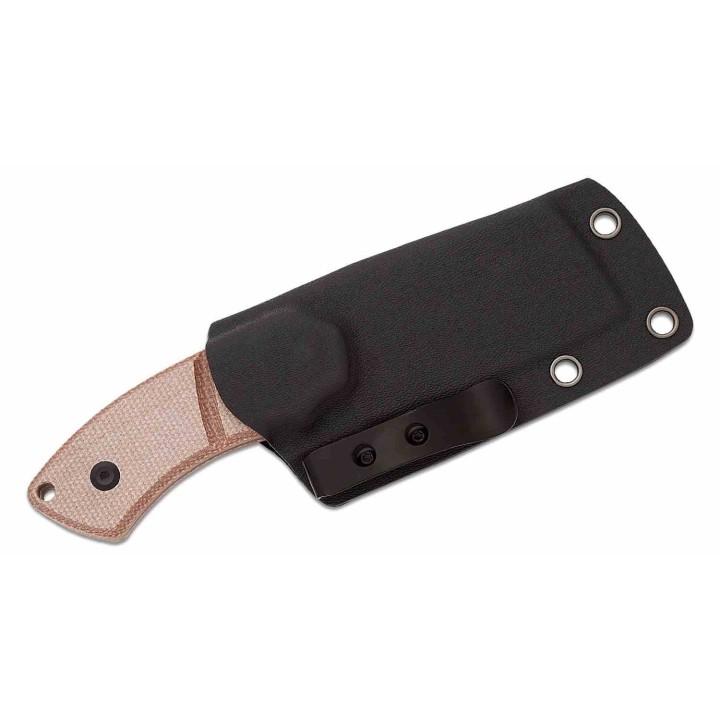 Couteau Kansept Korvid S Lame Acier 14C28N Black Cleaver Manche Brown Micarta Etui Kydex KG2030A4 - Livraison Gratuite