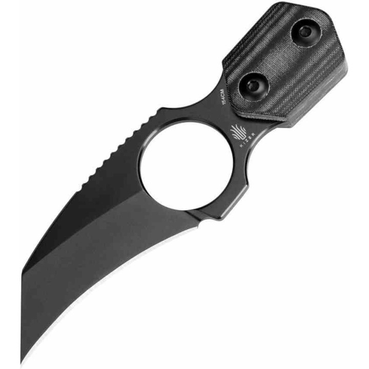 Couteau de Cou Kizer Variable Claw Lame Acier 154CM Manche Micarta Etui Kydex KI1056C1 - Livraison Gratuite