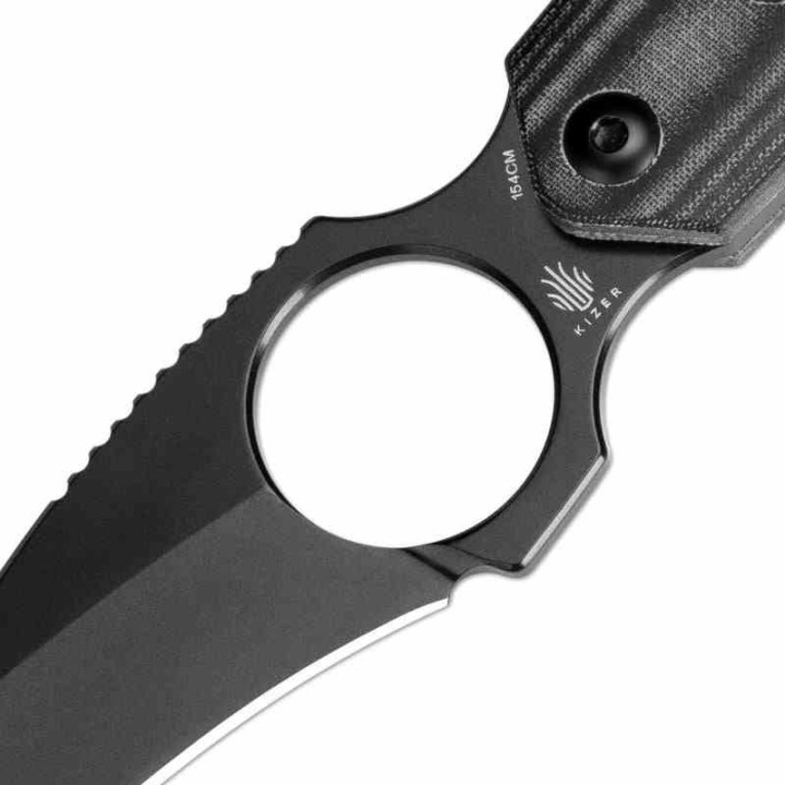 Couteau de Cou Kizer Variable Claw Lame Acier 154CM Manche Micarta Etui Kydex KI1056C1 - Livraison Gratuite
