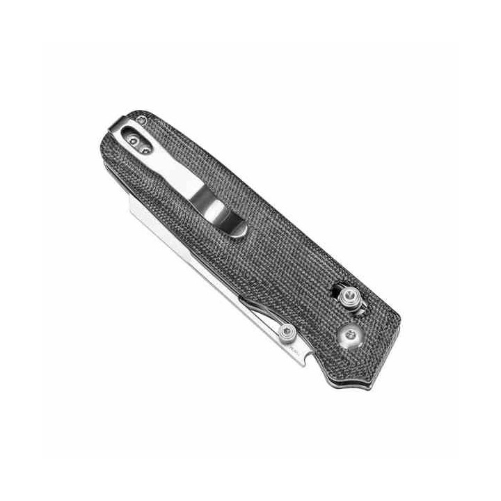 Couteau Kizer Task Clutch Lock Lame Acier 154CM SW Reverse Tanto Manche Micarta Handles IKBS Clip KIV3641C1 - Livraison Gratuite