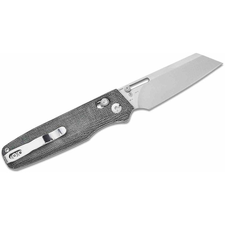 Couteau Kizer Task Clutch Lock Lame Acier 154CM SW Reverse Tanto Manche Micarta Handles IKBS Clip KIV3641C1 - Livraison Gratuite