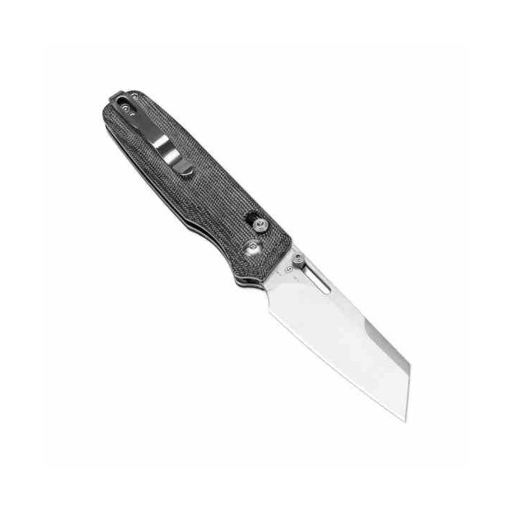 Couteau Kizer Task Clutch Lock Lame Acier 154CM SW Reverse Tanto Manche Micarta Handles IKBS Clip KIV3641C1 - Livraison Gratuite