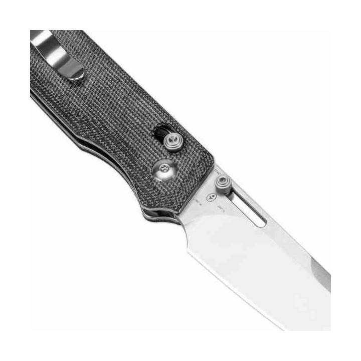 Couteau Kizer Task Clutch Lock Lame Acier 154CM SW Reverse Tanto Manche Micarta Handles IKBS Clip KIV3641C1 - Livraison Gratuite