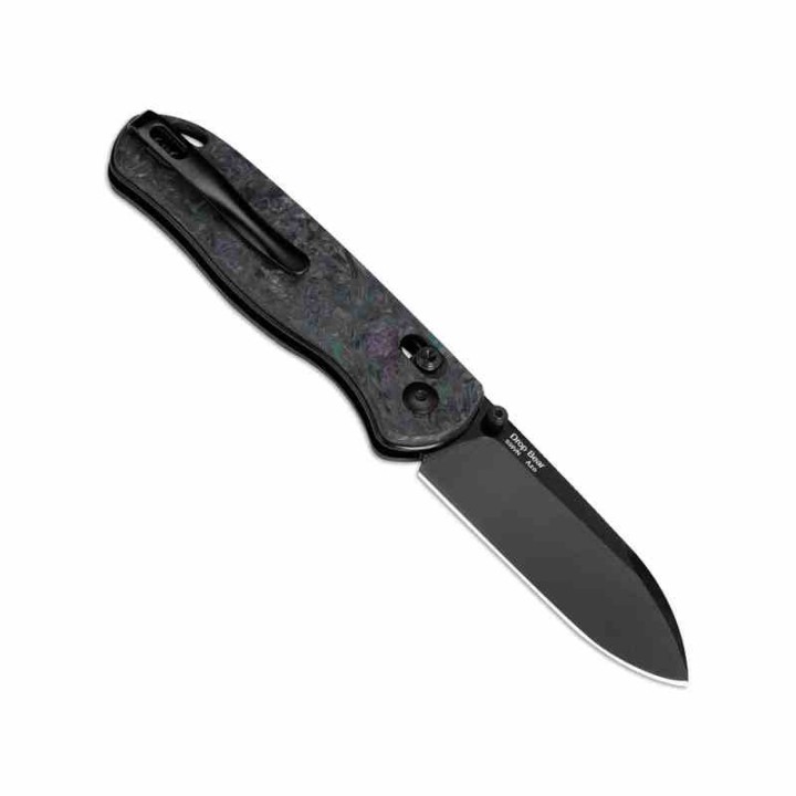 Couteau Kizer Drop Bear Lame Acier S35VN Black Manche Dark Blue FatCarbon AXIS Lock IKBS Clip KI3619A4 - Livraison Gratuite